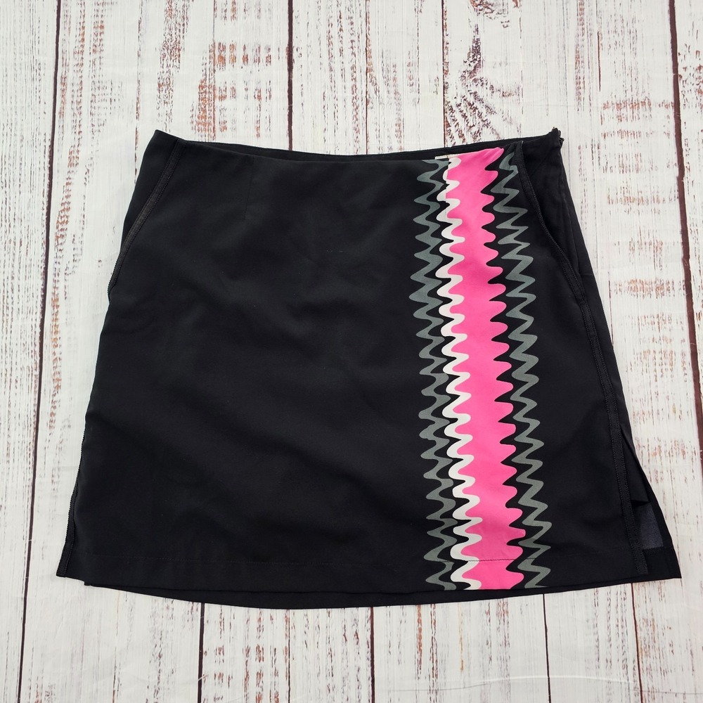 Golftini Parker Punch Black Hot Pink Athletic Golf Skort Women's 0